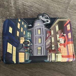 Harry Potter Loungefly Colorful Cityscape Wallet of Diagon Alley